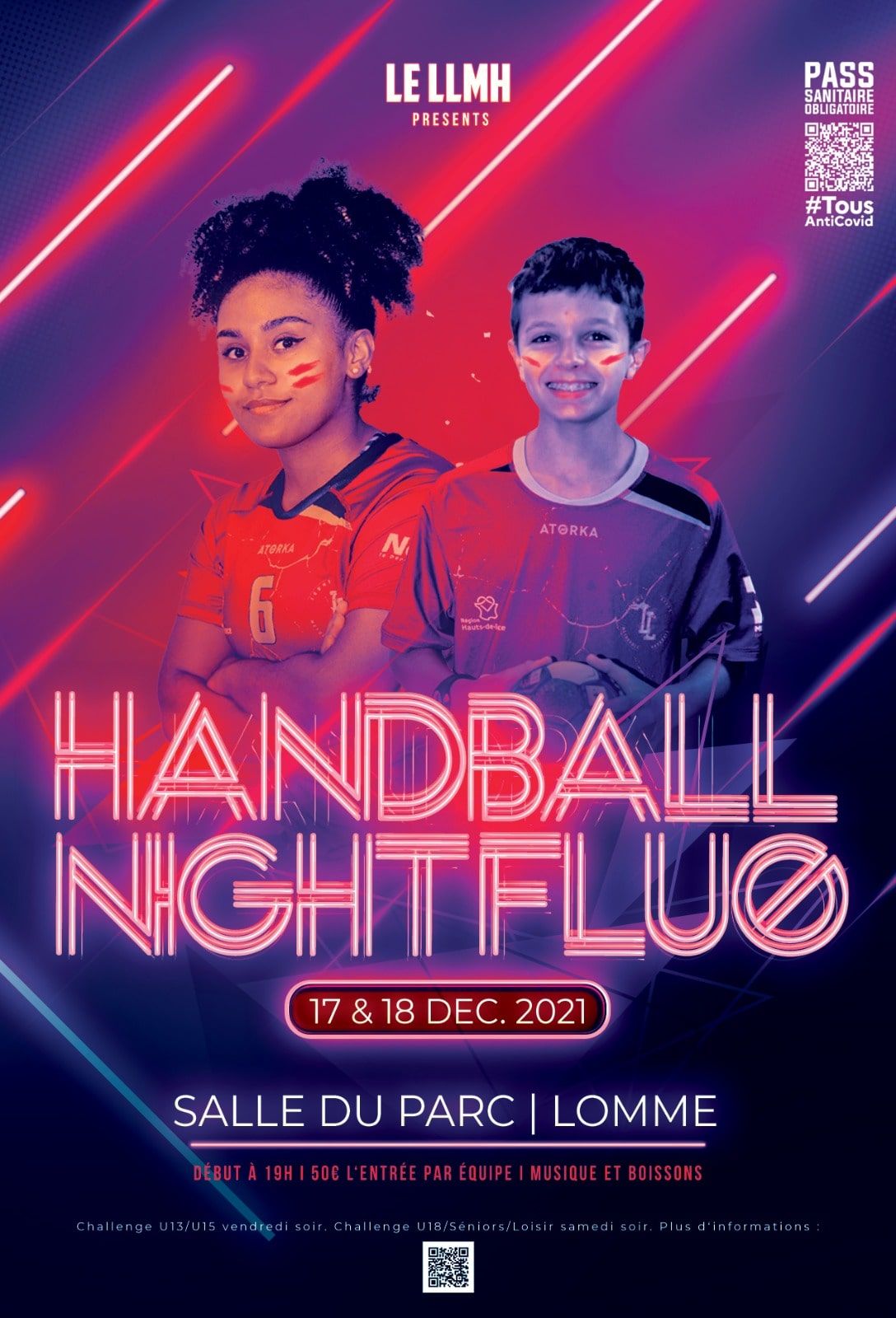 Affiche Handball Night Fluo 2021