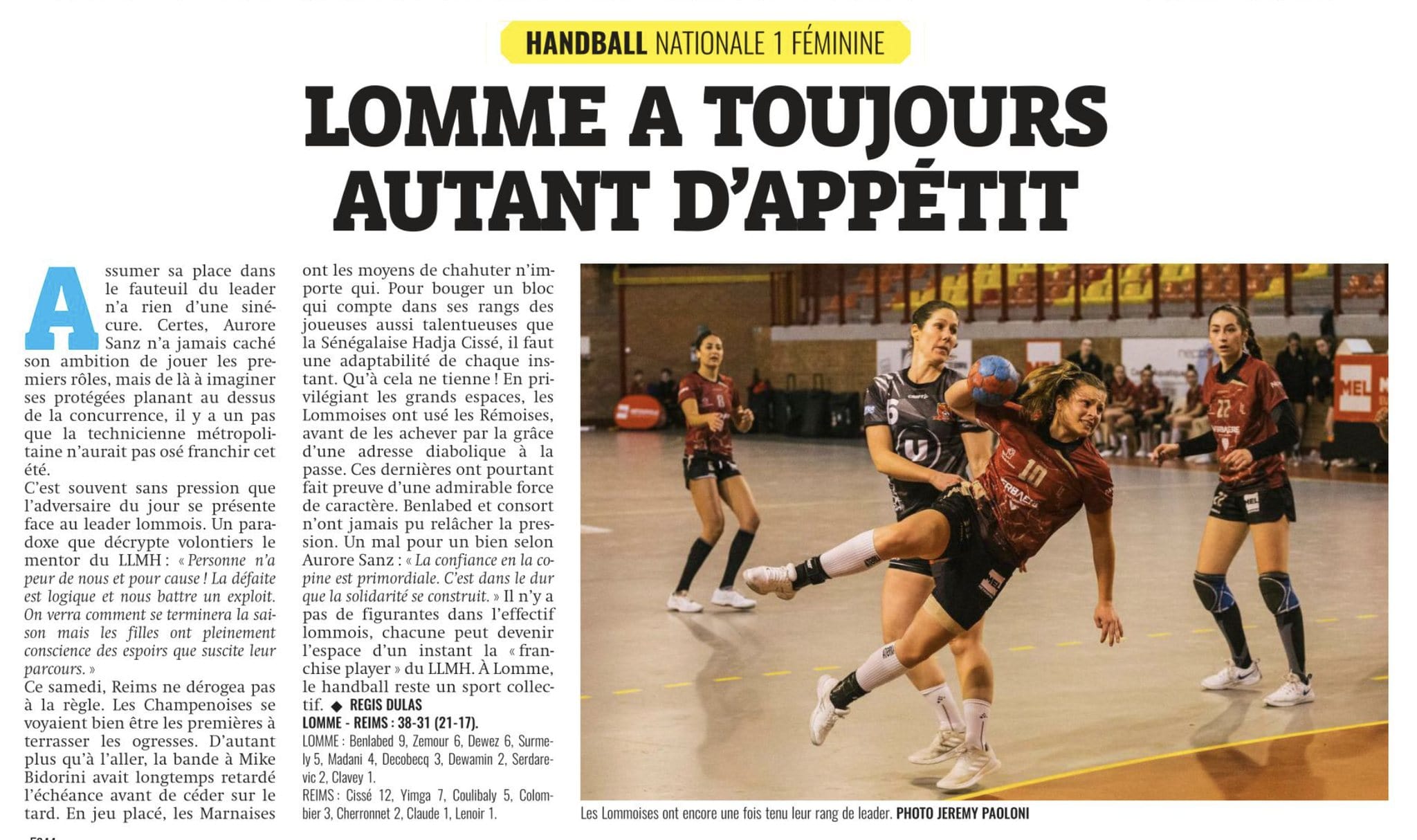 Article De Presse LLMH - Reims